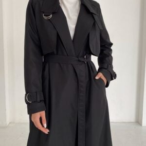 Juodas Trench lietpaltis