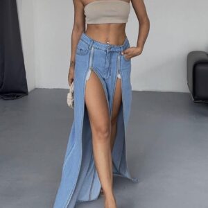 Džinsai su užtrauktukais