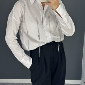 Marškiniai su blizgiais akmenim