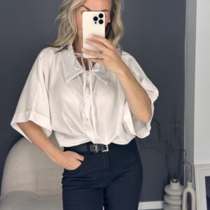 Balti lininiai marškiniai