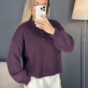 Burgundy alpaka megztinis